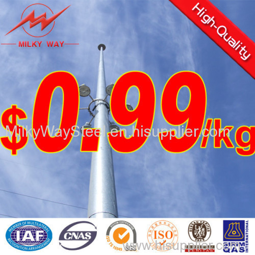 High mast lighting system with lift and up system