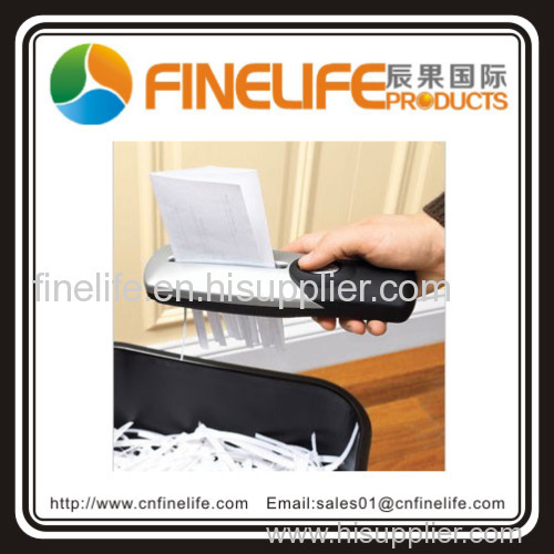 China Supplier Portable Battery Hand Held Paper Shredder Disposes Of A4 Paper