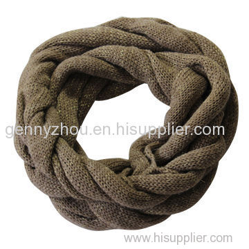 Knitted loop scarf for this winter