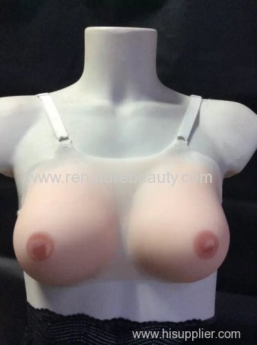 Super realistic silicone breast form without film