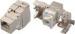 Polycarbonate Cat6 STP Network keystone jack RJ45 Toolless With cable holder