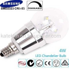 110V Mini LED Candle Bulb Light with 3W or 4W/E12 Base