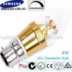 B22 Bayonet Cap 4W LED Candle Bulb for Chandelier