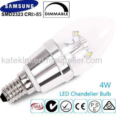 4W E14 Dimmable Candle LED Bulbs in Warm White