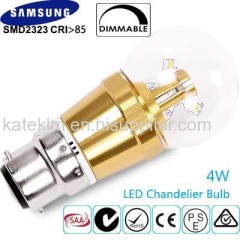 4W E14 Dimmable Candle LED Bulbs in Warm White