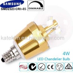 4W Dimmable LED Candle Light 2700K Warm White E12