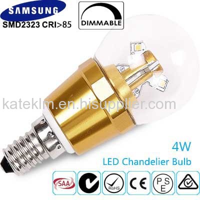 E14 EDISON 4W SMD LED CANDLE BULB IN WARM WHITE COLOUR