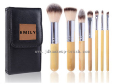 Bamboo handle makeup brush set