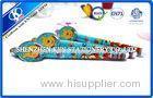 13.5CM Blue Plastic Ball Point Pens With Cap For School Student , Custom Cartoon Design