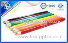 7 Inch Kids Rainbow Wooden Colored Pencils Set Silk Screen Logo Printing