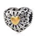 Antique Sterling Silver Gold Plated Heart Charm Beads Goods Best Sellers