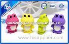 Green Yellow Purple Pink Frog Animal Kids Erasers For Promotion / Gift