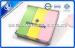 Green / Yellow / Pink Memo Sticky Notes In Clear PVC Case For Students