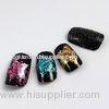OEM Glitter Fingers Fake Nails , Salon French nail Artificial Nail Art