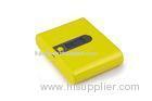 Yellow 12000mAh Portable Cell Phone Power Bank for Ipad 4 , V8 Cable