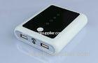 10000mah Mobile Phone Power Bank White Dual Usb Portable External Power Bank