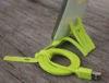 Green TPE HTC Cell Phone Powered Micro USB Data Cable 2.0 With Sync Data