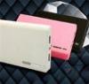 wallet Dual USB Power Bank for samsung galaxy note , 8000mAh / ABS / White