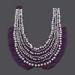 Purple Applique Fabric Bead Collar 22cm x 25cm for Decorative femal dress