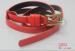 Customized Cloth RED PU Belts For Woman width 1.4cm sewing PU purple Belt