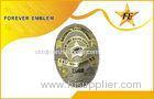 Copper Zinc Alloy Epoxy Stamped Soft Enamel Military Police Badges With Tie Tack