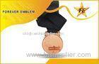 Bronze , Silver Plating Custom Bronze Metal Medals With Black Sewn-On Ribbon