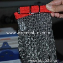 Cut-resistant stainless steel mesh glove