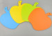 4 COLORED APPLE SHAPED PLASTIC CHOPPING BOARD SET