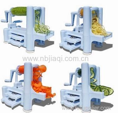 Plastic Spiral Vegetable Slicer 3 in 1 Manual Vegetable Slicer Fruit Slicer Machine