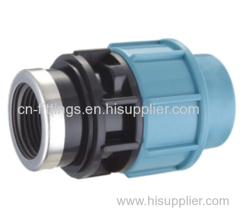 pp female threaded coupling compression fittings