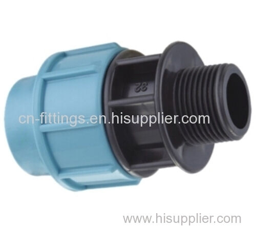 pp male coupling compression fittings