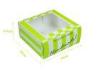Empty clear Window Colored Recycled Paper Boxes , food grade Cake Box