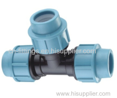 high pressure pp equal tee pipe fittings with pn16