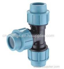 pp equal tee compression fittings