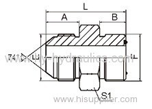 Carbon steel JIC male 74 degree cone/ ORFS male adapters 1JF