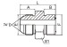 OEM JIC male 74 degree cone/ ORFS male fittings 1JF