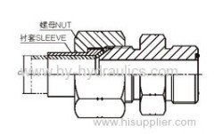 Carbon steel JIC male 74 degree cone/ ORFS male adapters 1JF