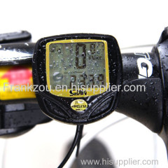 Wireless LCD Bicycle Bike Computer Speedo Odometer Waterproof Speedometer Yellow