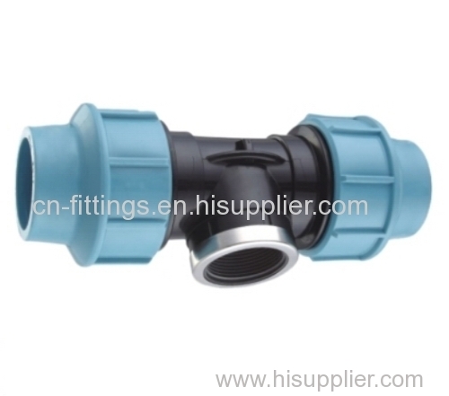 pp female tee compression fittings