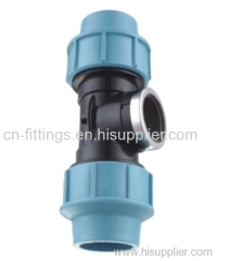 pp female tee compression fittings