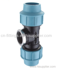 pp female tee compression fittings