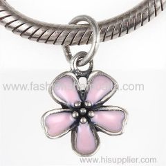 Sterling Silver Pink Cherry Blossom Pendant Wholesale