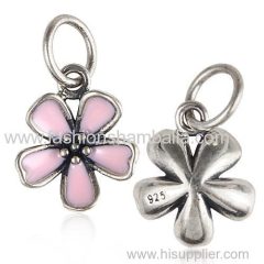 Sterling Silver Pink Cherry Blossom Pendant Wholesale