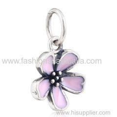 Sterling Silver Pink Cherry Blossom Pendant Wholesale