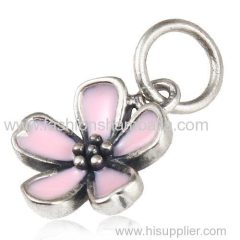 Sterling Silver Pink Cherry Blossom Pendant Wholesale