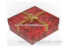 Jewelry Luxury Ribbon Recycled Cardboard Gift Boxes , Fancy Paper Box