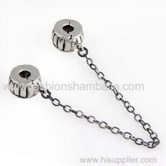 925 Sterling Silver European Style Safety Chain For Bracelets