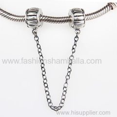 925 Sterling Silver European Style Safety Chain For Bracelets