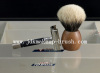 Cheap synthetic hair shaving brush with wood handle