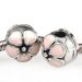 Sterling Silver Cherry Blossom Pink Enamel Clip Beads Made by High Skilled Worker